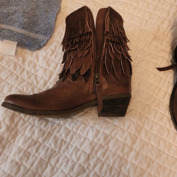 Anthropologie Mia Sheridan leather fringe boots - Picture 2 of 7